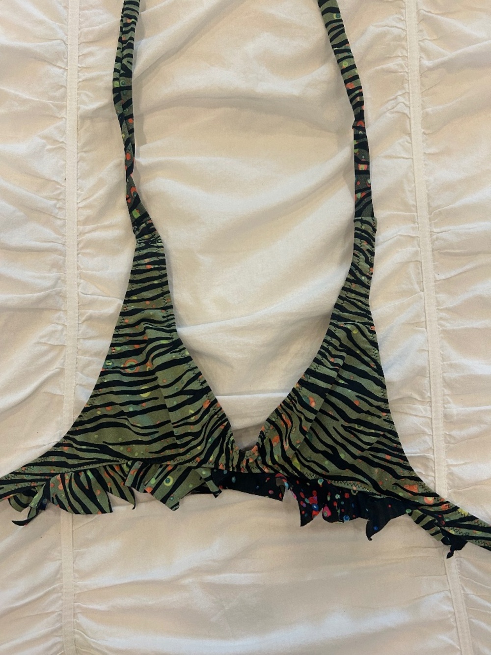 Green Tiger Bikini Top